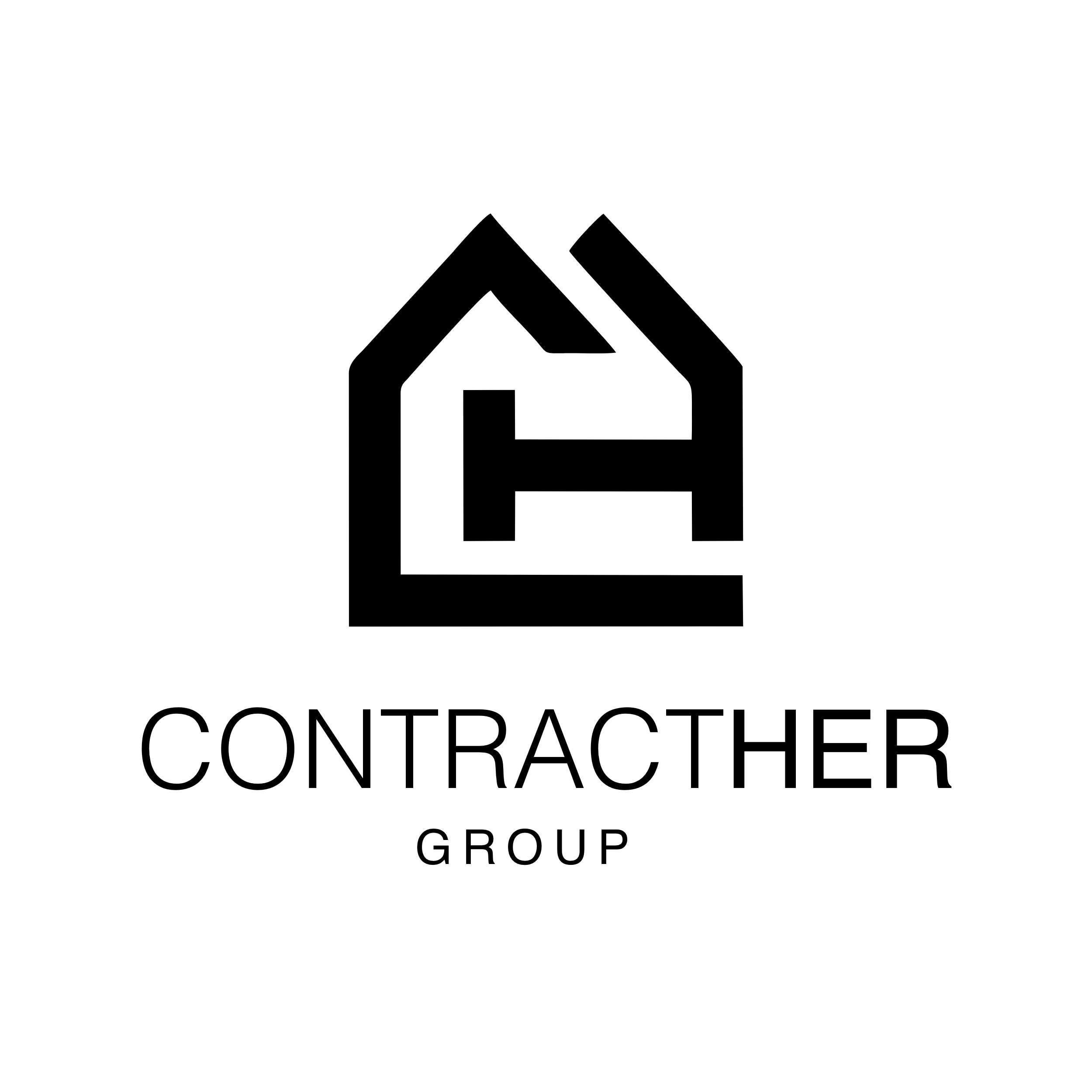 ContractHER Logo - Vertical Stack in Black